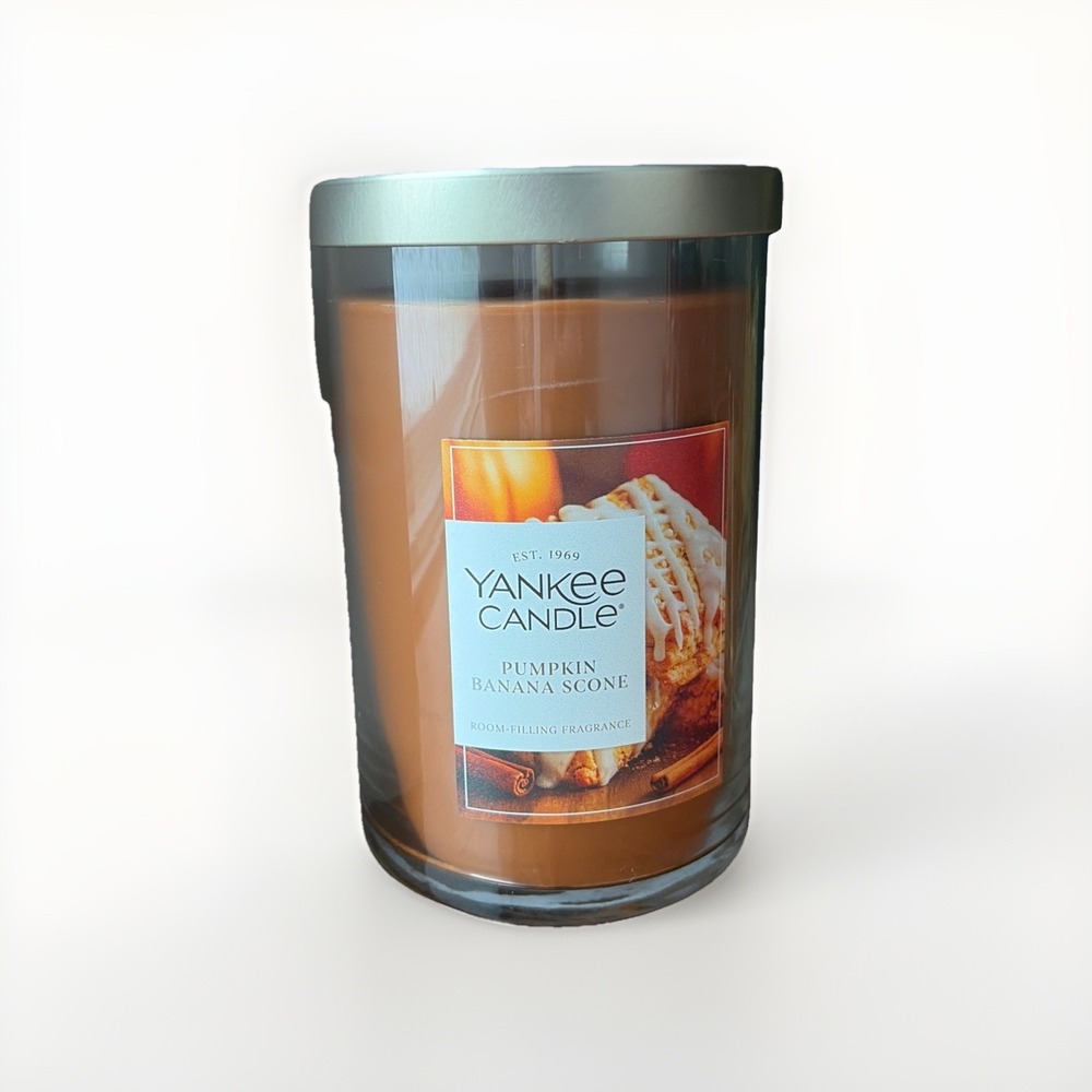 Yankee Candle 20 oz Pumpkin Banana Scone 2-Wick Tumbler Retired Fall Bakery‎